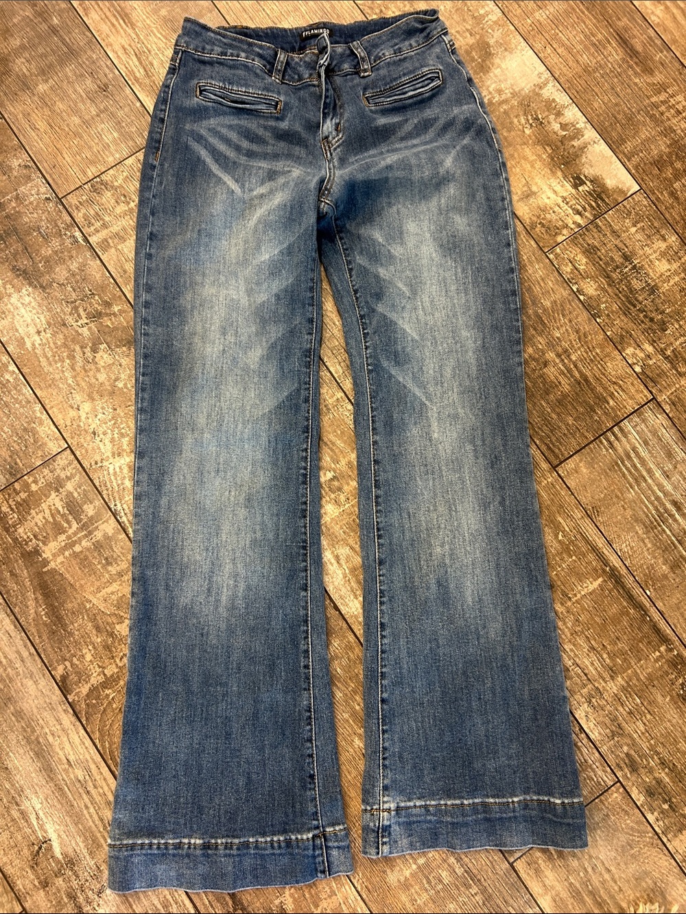 Women’s Wide Leg Flare Jeans - Blue